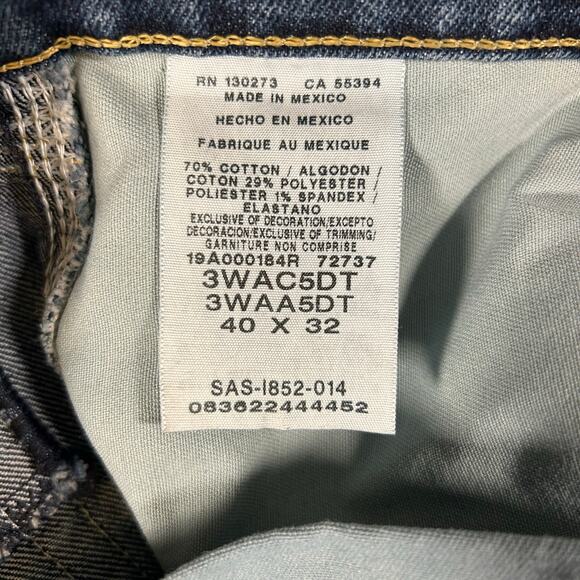 Wrangler Riggs Workwear Jeans Mens Size 40x32 Blue Straight Leg Pants‎ - Picture 5 of 7